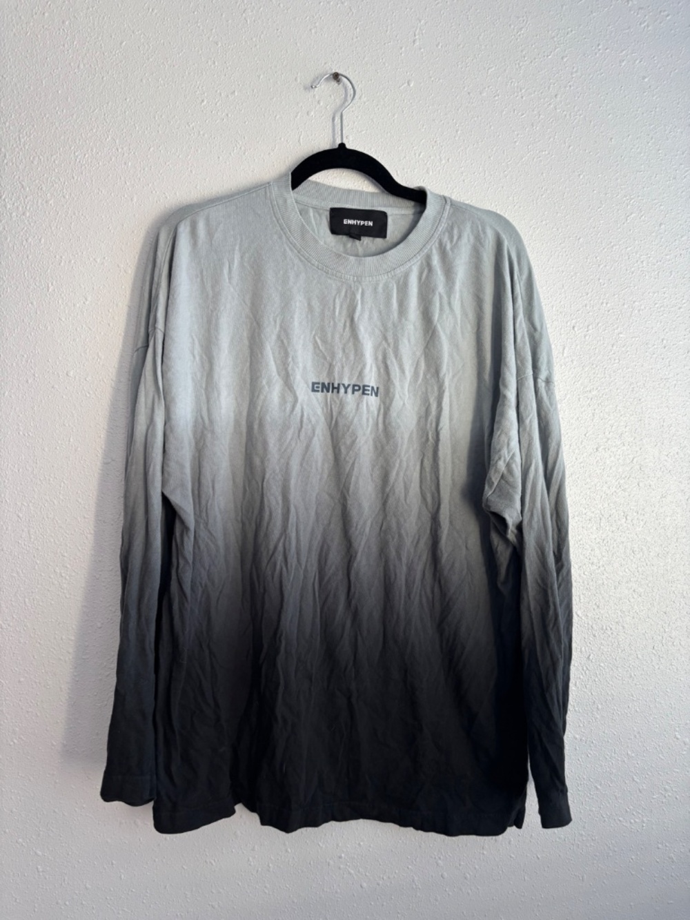 ENHYPEN official merch Border: Day One Uniform long-sleeve tee gray ombre